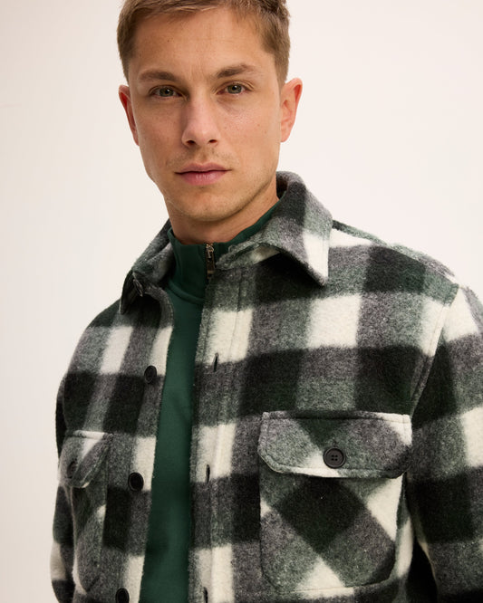 Sergio Wool Blend Check Jacket