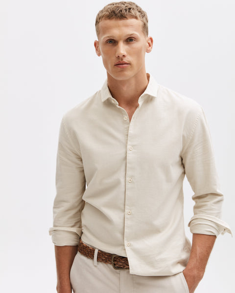 Flanel garment dye shirt