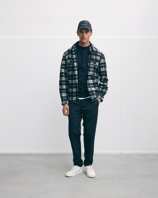 Wool Blend Check Jacket