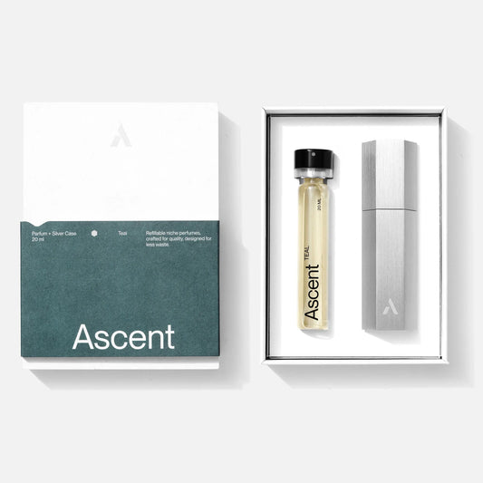 Ascent - Silver Case & Parfum Refill | Teal