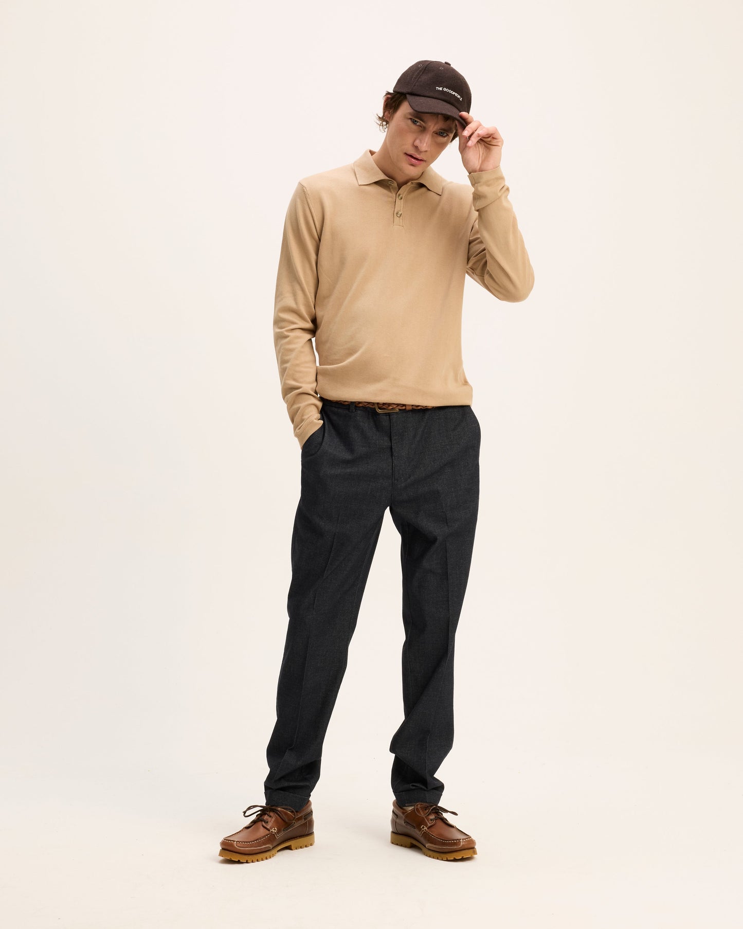 Kai Italian Knitted Long-Sleeve Polo