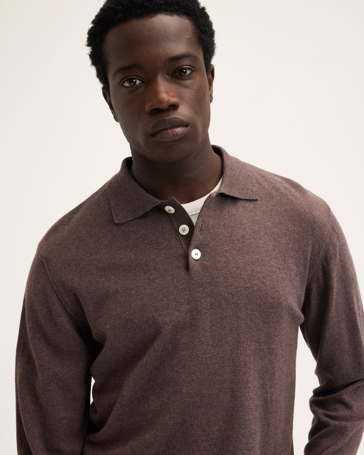 Kario Italian Knitted Long-Sleeve Polo