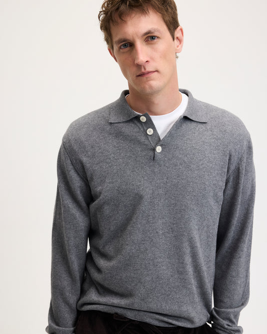 Kario Italian Knitted Long-Sleeve Polo