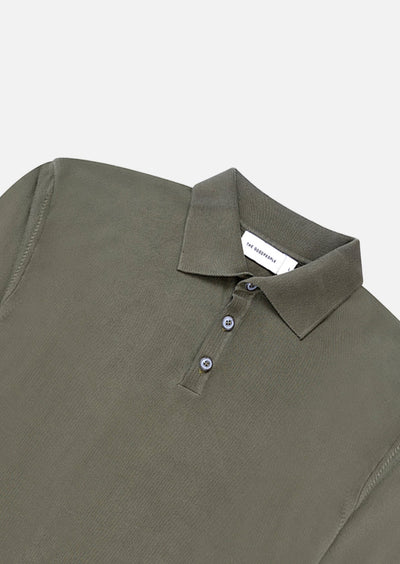 Italian Knitted Long-Sleeve Polo