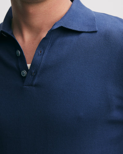 Italian Knitted Long-Sleeve Polo