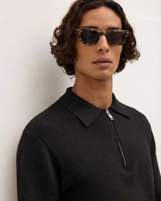 Par Knitted Zipper Polo
