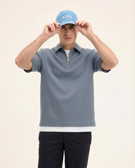 Post Zipper Polo