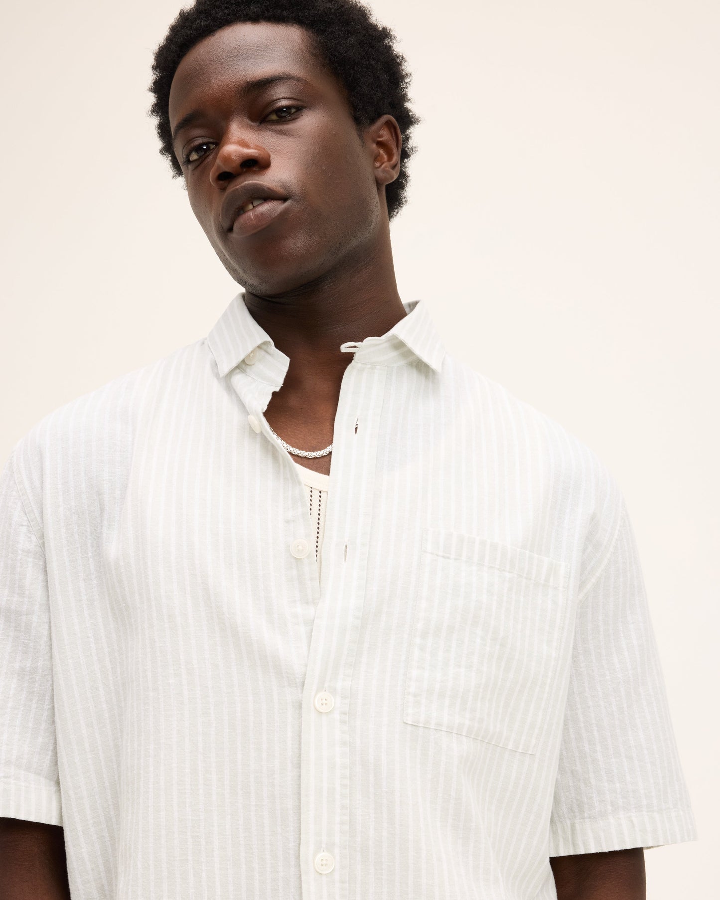 Santi Striped Linen Shirt