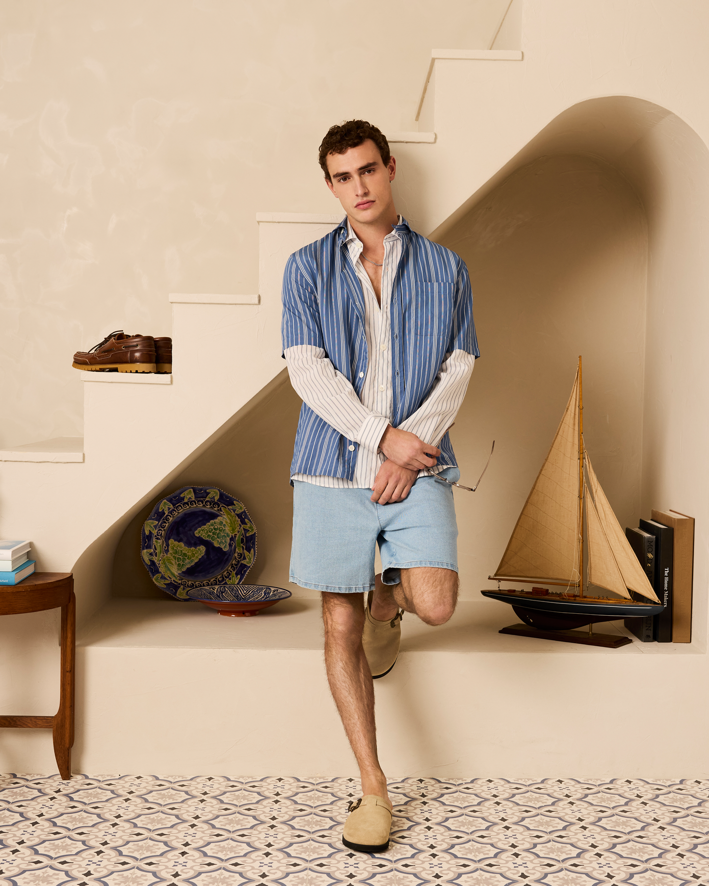 Santi Striped Linen Shirt