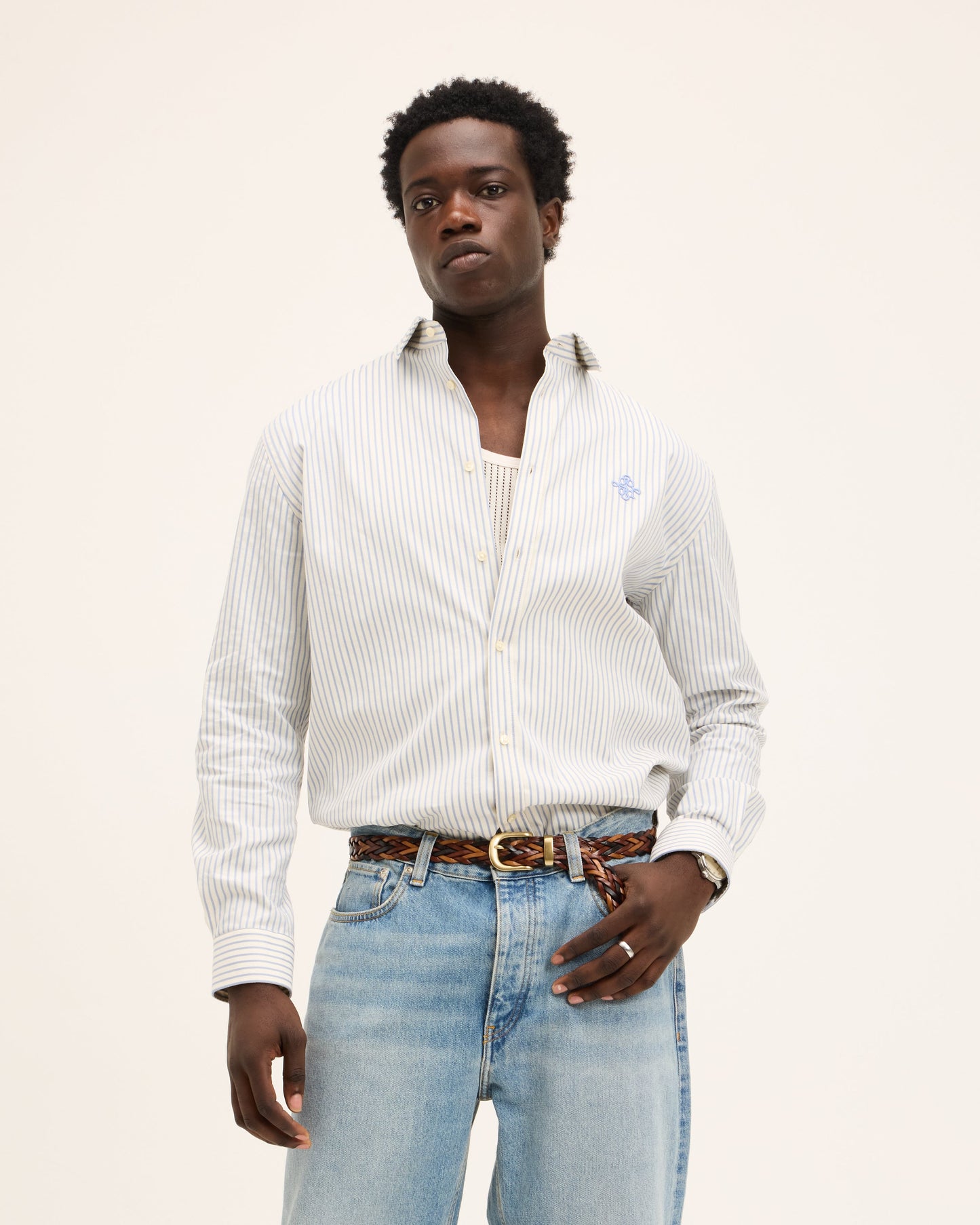 Seinfield Striped Cotton Shirt