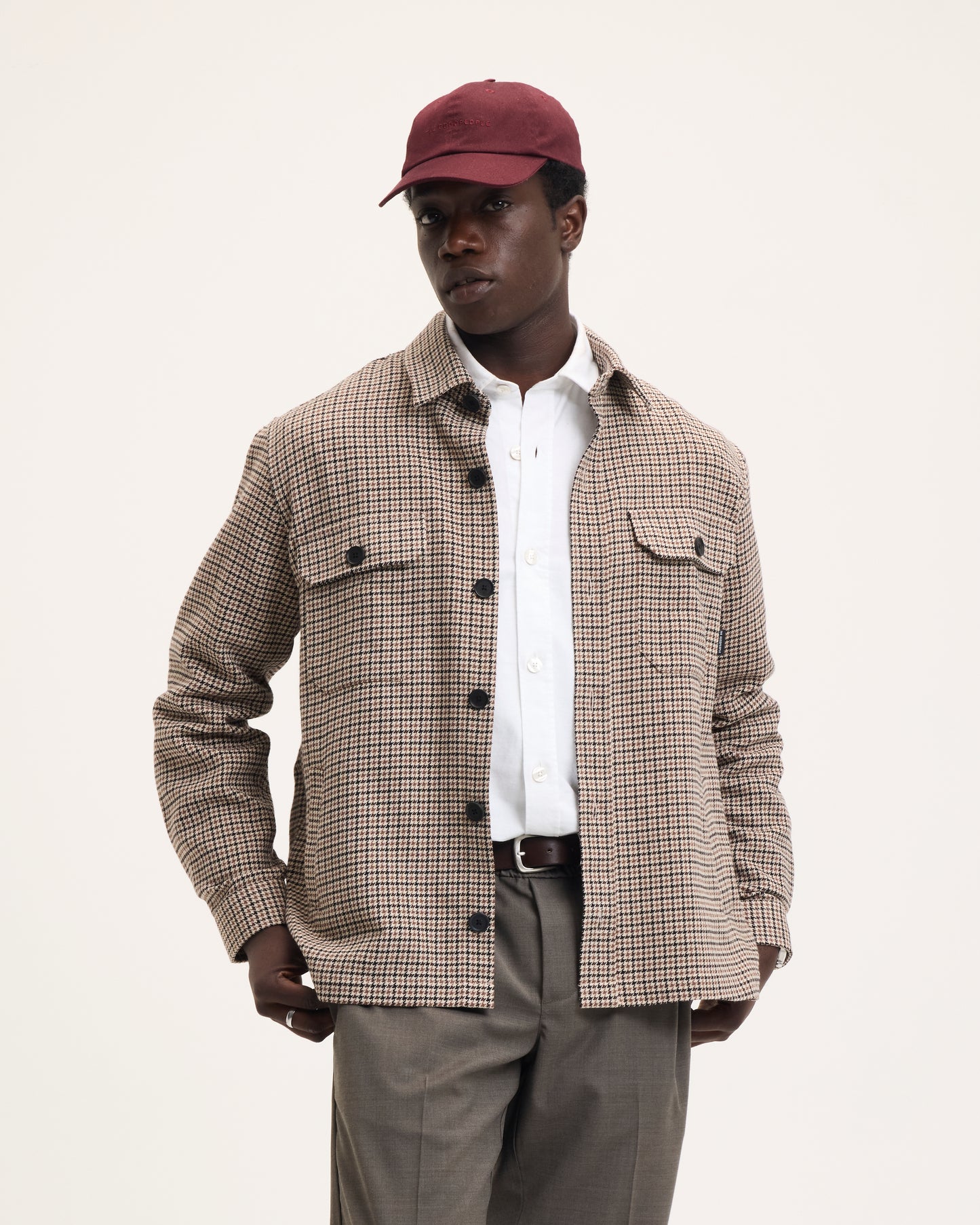 Sergio Wool Blend Check Jacket